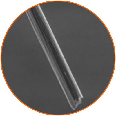 Fibre de carbone platinée non biseauté 7 µm (microélectrode implantable)